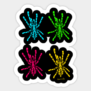 Ornamental Tarantulas (Poecilotheria) rainbow Sticker